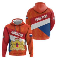 Netherlands Drenthe Province Personalized Zip Hoodie Flag of Drenthe