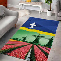 Netherlands Flevoland Province Area Rug Flag Style