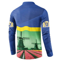 Netherlands Flevoland Province Button Sweatshirt Flag Style