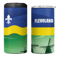 Netherlands Flevoland 4 in 1 Can Cooler Tumbler Flag Style