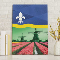 Netherlands Flevoland Province Canvas Wall Art Flag Style