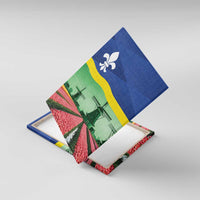 Netherlands Flevoland Province Canvas Wall Art Flag Style