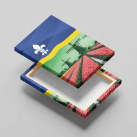Netherlands Flevoland Province Canvas Wall Art Flag Style