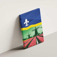 Netherlands Flevoland Province Canvas Wall Art Flag Style
