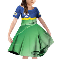 Netherlands Flevoland Province Family Matching Off Shoulder Short Dress and Hawaiian Shirt Flag Style