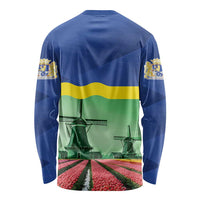 Netherlands Flevoland Province Long Sleeve Shirt Flag Style