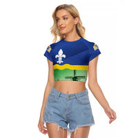 Netherlands Flevoland Province Raglan Cropped T Shirt Flag Style