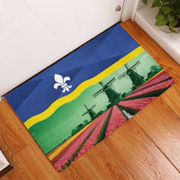 Netherlands Flevoland Province Rubber Doormat Flag Style