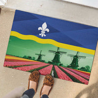 Netherlands Flevoland Province Rubber Doormat Flag Style