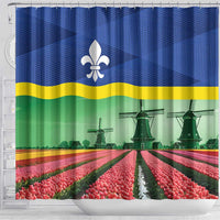 Netherlands Flevoland Province Shower Curtain Flag Style