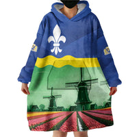 Netherlands Flevoland Province Wearable Blanket Hoodie Flag Style