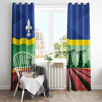Netherlands Flevoland Province Window Curtain Flag Style