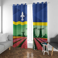 Netherlands Flevoland Province Window Curtain Flag Style