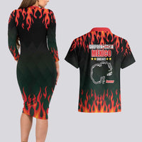 Gulf Of Mexico Since 1672 Couples Matching Long Sleeve Bodycon Dress and Hawaiian Shirt Golfo De Mexico and Forever