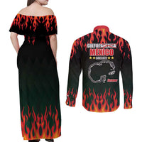 Gulf Of Mexico Since 1672 Couples Matching Off Shoulder Maxi Dress and Long Sleeve Button Shirt Golfo De Mexico and Forever