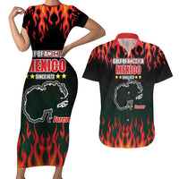 Gulf Of Mexico Since 1672 Couples Matching Short Sleeve Bodycon Dress and Hawaiian Shirt Golfo De Mexico and Forever