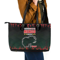 Gulf Of Mexico Since 1672 Leather Tote Bag Golfo De Mexico and Forever