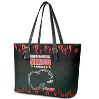 Gulf Of Mexico Since 1672 Leather Tote Bag Golfo De Mexico and Forever