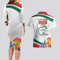 Gulf Of Mexico Since 1550 Couples Matching Long Sleeve Bodycon Dress and Hawaiian Shirt Golfo De Mexico Forever