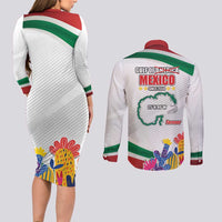 Gulf Of Mexico Since 1550 Couples Matching Long Sleeve Bodycon Dress and Long Sleeve Button Shirt Golfo De Mexico Forever