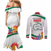 Gulf Of Mexico Since 1550 Couples Matching Mermaid Dress and Long Sleeve Button Shirt Golfo De Mexico Forever
