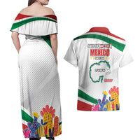 Gulf Of Mexico Since 1550 Couples Matching Off Shoulder Maxi Dress and Hawaiian Shirt Golfo De Mexico Forever