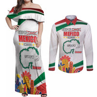 Gulf Of Mexico Since 1550 Couples Matching Off Shoulder Maxi Dress and Long Sleeve Button Shirt Golfo De Mexico Forever