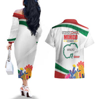 Gulf Of Mexico Since 1550 Couples Matching Off The Shoulder Long Sleeve Dress and Hawaiian Shirt Golfo De Mexico Forever