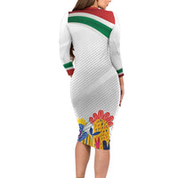 Gulf Of Mexico Since 1550 Long Sleeve Bodycon Dress Golfo De Mexico Forever
