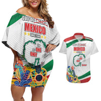 Gulf Of Mexico Since 1569 Couples Matching Off Shoulder Short Dress and Hawaiian Shirt Golfo De Mexico The One and Only LT17