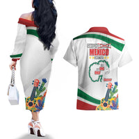 Gulf Of Mexico Since 1569 Couples Matching Off The Shoulder Long Sleeve Dress and Hawaiian Shirt Golfo De Mexico The One and Only LT17