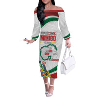 Gulf Of Mexico Since 1569 Off The Shoulder Long Sleeve Dress Golfo De Mexico The One and Only LT17