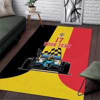 Custom Belgium Formula One Area Rug Motorsport with Flag F1 World Championship