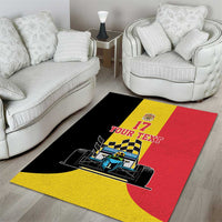 Custom Belgium Formula One Area Rug Motorsport with Flag F1 World Championship