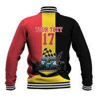 Custom Belgium Formula One Baseball Jacket Motorsport with Flag F1 World Championship