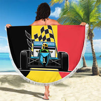 Custom Belgium Formula One Beach Blanket Motorsport with Flag F1 World Championship
