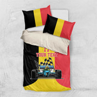 Custom Belgium Formula One Bedding Set Motorsport with Flag F1 World Championship