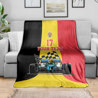 Custom Belgium Formula One Blanket Motorsport with Flag F1 World Championship