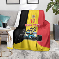 Custom Belgium Formula One Blanket Motorsport with Flag F1 World Championship