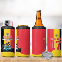 Custom Belgium Formula One 4 in 1 Can Cooler Tumbler Motorsport with Flag F1 World Championship