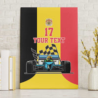 Custom Belgium Formula One Canvas Wall Art Motorsport with Flag F1 World Championship