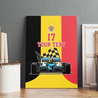 Custom Belgium Formula One Canvas Wall Art Motorsport with Flag F1 World Championship