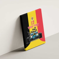 Custom Belgium Formula One Canvas Wall Art Motorsport with Flag F1 World Championship