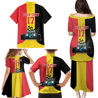 Custom Belgium Formula One Family Matching Puletasi and Hawaiian Shirt Motorsport with Flag F1 World Championship