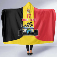 Custom Belgium Formula One Hooded Blanket Motorsport with Flag F1 World Championship