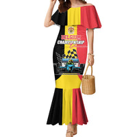 Custom Belgium Formula One Mermaid Dress Motorsport with Flag F1 World Championship