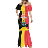 Custom Belgium Formula One Mermaid Dress Motorsport with Flag F1 World Championship