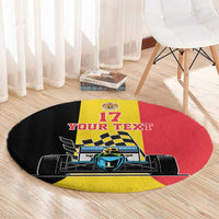 Custom Belgium Formula One Round Carpet Motorsport with Flag F1 World Championship
