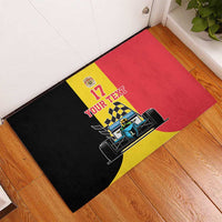Custom Belgium Formula One Rubber Doormat Motorsport with Flag F1 World Championship