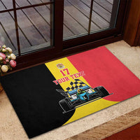 Custom Belgium Formula One Rubber Doormat Motorsport with Flag F1 World Championship